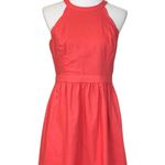 Market & Spruce NEW Halter Dress Linen Coral Linen Cotton Women's Size Medium Photo 0