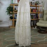 Elegant Cream Maxi Skirt White Size L Photo 2