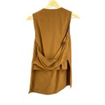 3.1 Phillip Lim  Silk Avant-Garde Sleeveless Top Brown Drape Overlay Size 6 Photo 1