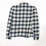 Tuckernuck  Saranac Puff Sleeve Cropped Plaid Flannel Cream Black Cotton Photo 2