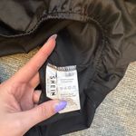 SheIn Black Satin Tie-Front Top Photo 2