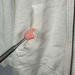 LL Bean 1912 Organic Cotton Full Zip Hoodie Sweatshirt White Womens Large Photo 2