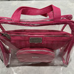 Bebe  Cosmetic‎ Makeup Bag Set Clear Pink 3 Pieces Photo 0