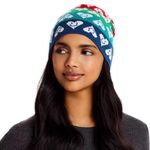 Aqua x Kerri Rosenthal Multicolor Heart Beanie/Hat FUN! One Size, Pink Multi NWT Photo 0