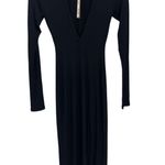 SKIMS  Soft Lounge Plunge Long Dress Long Sleeve Onyx XS NWT ( SOLD OUT) Photo 2