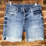 Kut From The Kloth  Blue Denim Cuffed Boyfriend Jean Shorts Women's Size 2 Photo 0