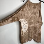 PPLA  Petra cold shoulder top tan tie dye shirt size large Photo 7