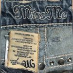 Miss Me Skinny Straight Jeans Womens 25 BLING Studs Rhinestones Crystals Frayed Photo 3