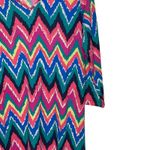 Lilly Pulitzer T-Shirt Dress Size Medium Multi Chevron Striped Pima Cotton Photo 2