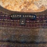 RALPH LAUREN Black Label Womens Sweater Top Striped Sz M 100% Cashmere V Neck Green Size M Photo 5