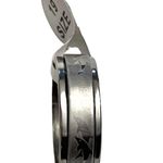 NEW Silver SPINNER RING Dolphins Fish Stainless Steel Size Italy 19 / US 9 NWT Photo 3