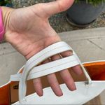 Vince Camuto Laser Cut White Floral Vegan Leather Large Tote Beach Bag Purse Photo 3