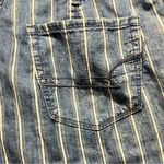 American Eagle Outfitters Blue and White Striped Jean Shorts Photo 4