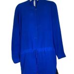 Karina Grimaldi Paolo Romper Cobalt Royal Blue Silk Size Small Lace Revolve Photo 2