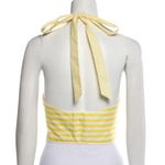 NEW STAUD Kai Striped Poplin Halter Top Yellow Stripped Size 12 Photo 1