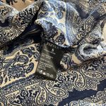 Papaya  Women’s Pull On Bohemian Cream & Blue Silky Shorts Sz Small EUC Photo 4