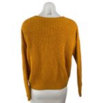 Forever 21  Mustard Yellow Ribbed Knit Long Sleeve Crew Neck Sweater Top Size M Photo 1