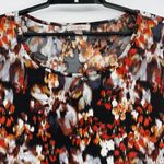 Roz & Ali  Chiffon Peplum Womens Top Sz 1X Boho Sheer Bell Sleeve Fall Lagenlook Photo 1