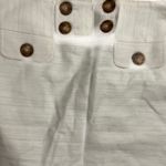 Anne Klein AK Women's White Linen Blend Button Detail Knee Length Skirt Size 10 Photo 1