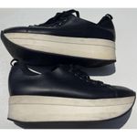 J Slides Womens Size 10 West Beige Black Leather Platform Lace Photo 8