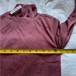 Madewell NWT:  maroon mock neck long sleeve shirt Photo 3