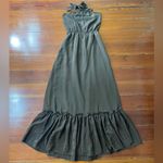 Leona by Lauren Leonard Chocolate Brown Halter Ruffle Maxi Dress Photo 9