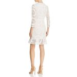 Shoshanna  Womens Abella White Ivory Floral Lace Ruffled Cocktail Party Dress 6 Photo 1