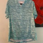 Aqua Zebra Print Zip Photo 0