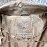 Max Studio  WOMEN’S COGNAC CLASSIC FAUX VEGAN LEATHER MOTO JACKET SIZE SMALL EUC Photo 9