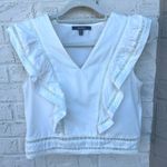 Anthropologie  Blue Tassel Coretta Ruffle Blouse Photo 3