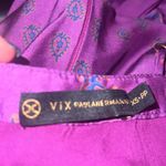 Vix purple dress cover-up with blue flower circle Photo 2