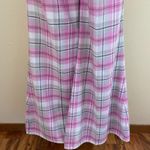 Vintage 70s High Rise Pink Plaid Bell Bottoms Size M Photo 4