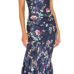 HOUSE OF HARLOW 1960 X REVOLVE Tania Slip Dress in Navy Floral Multi XS Luxury Blue Photo 0