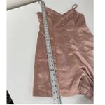 Endless Rose  Romper Women Medium Pink Satin Button Front V Neck Playsuit‎ Photo 7