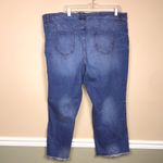Old Navy Women’s Mid-Rise Flare Cropped Raw Hem Medium Wash Denim Jeans Photo 7