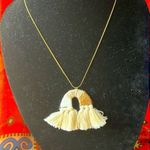 18” Gold Tone Necklace with Earth Tone Rainbow Pendant Photo 1