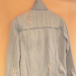 Thread & Supply Alyssa Light Wash Blue Denim Distressed Jacket Size Small Photo 10