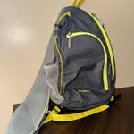 Eddie Bauer Bag Unisex OS‎ Gray Neon Green 100% Nylon Hiking Sling Back Shoulder Photo 0