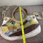 Fossil  Fifty Four Patchwork Multicolor Fringe Leather Hobo Shoulder Bag Western Photo 14