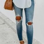 jeans with cutout knees Blue Size 2 Photo 0