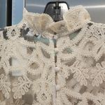 Current Air ππ Lace Mock Neck Dress ~ Cream Large L NWT Photo 12