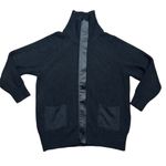 Torrid Women's 1X Black Shaker Stitch Cardigan Zip Sweater Cozy Fall Winter Photo 2