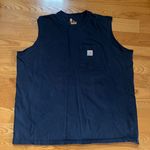 Carhartt Workwear Pocket Sleeveless T-Shirt Navy Blue Photo 0