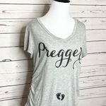 French Pastry “Preggers” Maternity T-Shirt Heather Gray Size Medium Photo 2