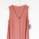 Madewell NWT  Button Front Mini Dress M Autumn Berry Photo 3