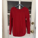 Anthropologie Women’s Sweater Red Size Medium Crew Neck Holiday Preppy Photo 4