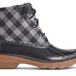 Sperry Women’s Syren Gulf SALTWATER DUCK BOOTS WOOL BLEND BLACK PLAID SIZE 9.5 Photo 0