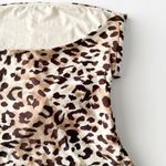 Aerie [] Leopard Print Knot Tie Front Cutout Strapless One Piece Swimsuit Large L Photo 10