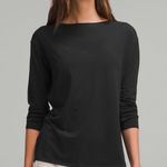 Lululemon  Relaxed fit Boatneck long sleeve shirt size 12 black Photo 0
