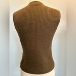 Telluride Clothing Company Wool Blend zip up vest size Small Brown Photo 2